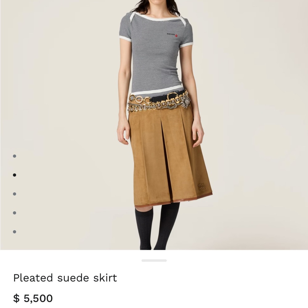 Miu Miu Tan Suede Fashion Piece - Picture 5 of 5